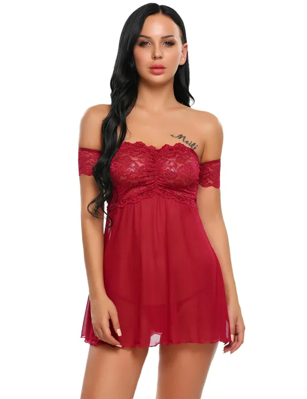 Maroon_Bralette_Babydoll_Dress_For_Women