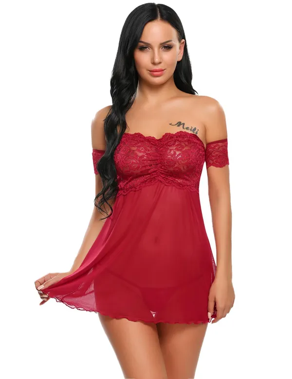 Maroon_Bralette_Babydoll_Dress_For_Women