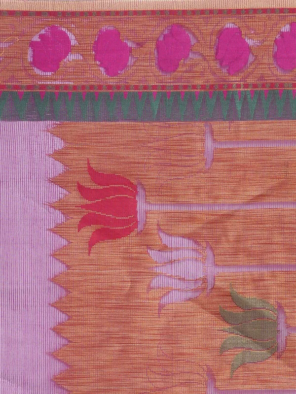 Purple_Cotton_Blend_Banarasi_Sarees_For_Women