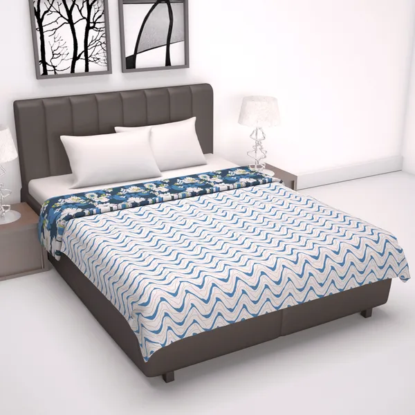 Microfiber_Reversible_Floral_Double_Bed_AC_Dohar_Blanket_-_Celestial_Blue