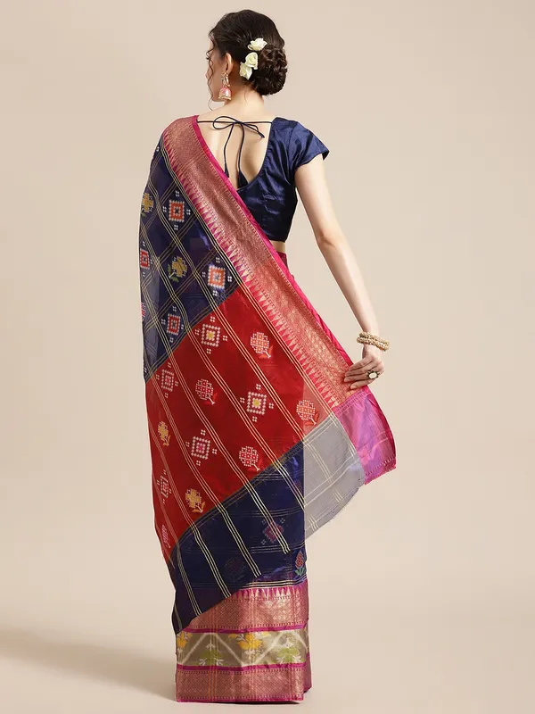Blue_Art_Silk_Banarasi_Sarees_For_Women
