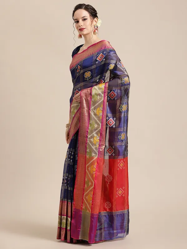 Blue_Art_Silk_Banarasi_Sarees_For_Women