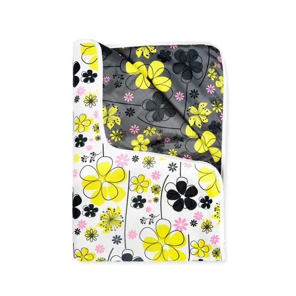 120_GSM_Polyester_Reversible_Lightweight_Printed_Single_Bed_AC_Dohar_Blanket_-_Black_and_Yellow