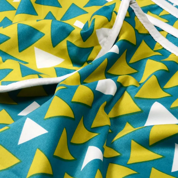 120_GSM_Polyester_Reversible_Lightweight_Printed_Double_Bed_AC_Dohar_Blanket_-_Yellow_and_Green