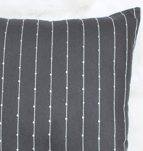 Pack_of_2_Piece_Black_Polysilk_Harmony_Sequence_Collection_Cushion_&_Pillow_Cover_for_Living_Room_and_Bedroom