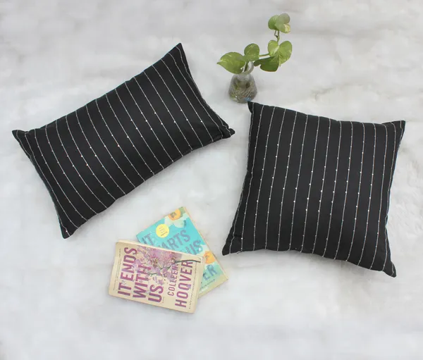 Pack_of_2_Piece_Black_Polysilk_Harmony_Sequence_Collection_Cushion_&_Pillow_Cover_for_Living_Room_and_Bedroom