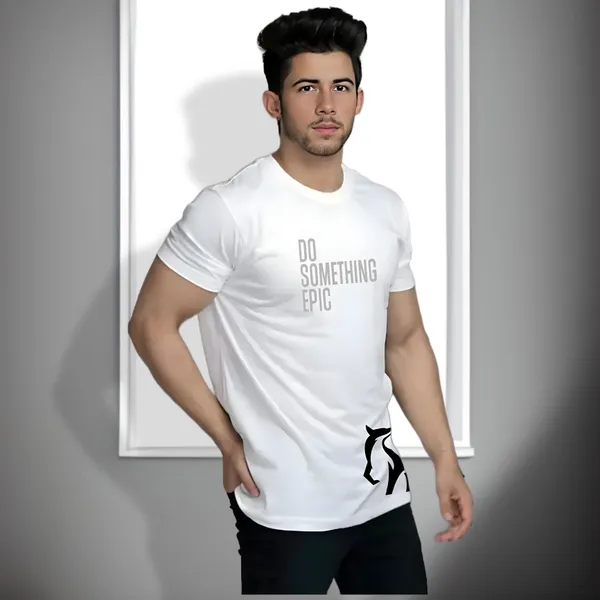 White_Printed_Half_Sleeve_Cotton_T-Shirt_For_Men