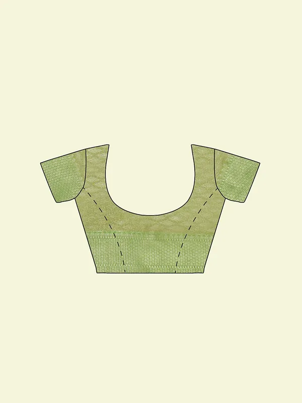 Rust_Green_Matka_Silk/Silk_Blend_Banarasi_Sarees_For_Women