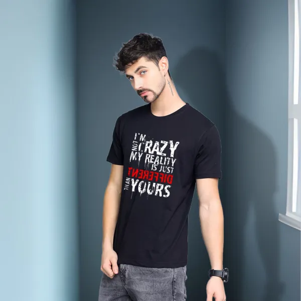 Black_Printed_Half_Sleeve_Cotton_T-Shirt_For_Men