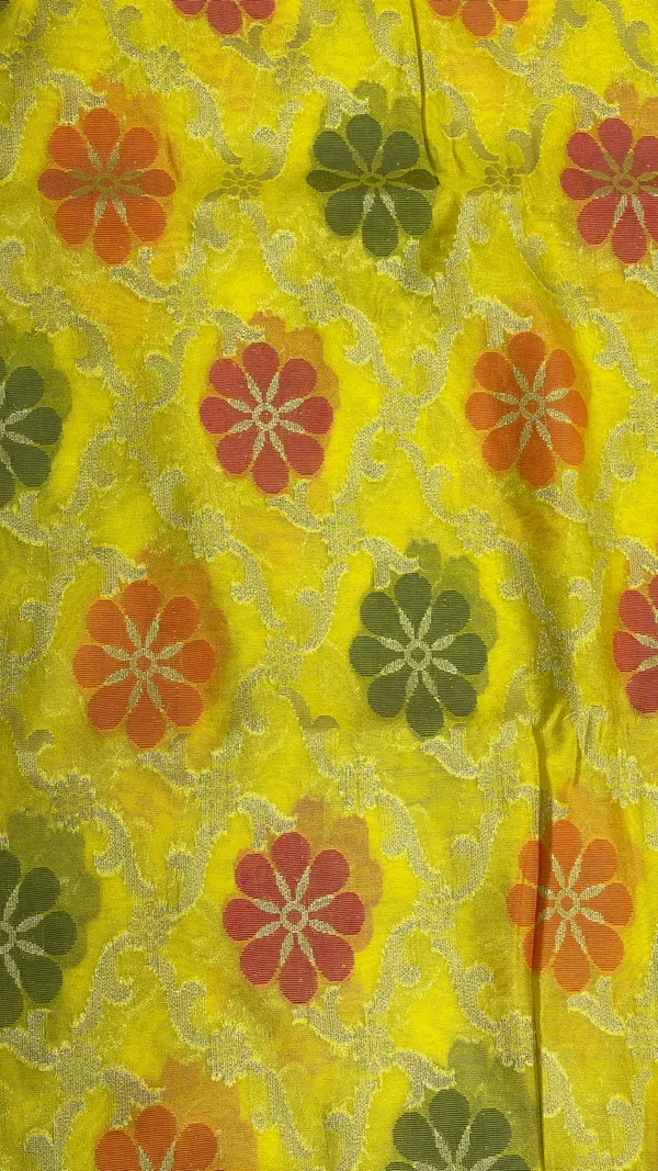 Humairah_Presents_Yellow_Semi_Georgette_Alfi_Mina_Floral_Zari_Jaal_Minakari_Zari_Border_with_Banarasi_Floral_Boota_Pallu_and_Yellow_Multi_Stripe_Blouse