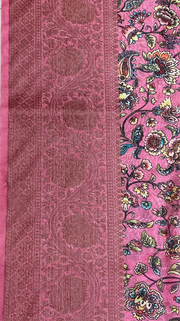 Humairah_Presents_Pink_Warm_Silk_Floral_Digital_Print_Tilfi_Jaal_Copper_Zari_Border_Banarasi_Saree_with_Floral_Print_Booti_Pink_Blouse