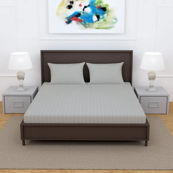 _100%_Cotton_220_TC_Italian_Stripes_Flat_King_Size_Bedsheet_With_2_Pillow_Cover_(108_x_108_Inch,_SILVER_GREY)
