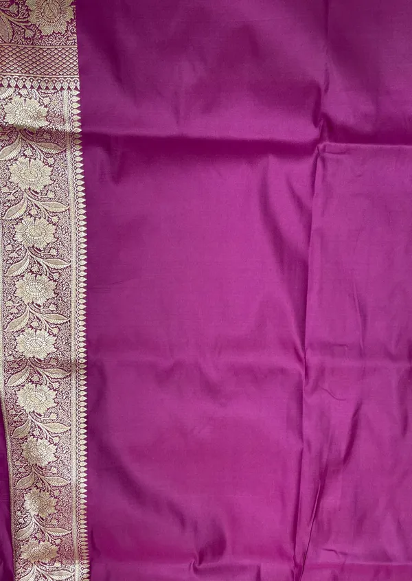 Humairah_Presents_Orange_Satin_Silk_Floral_Zari_Booti_with_Contrast_Purple_2D_Silver_Zari_Border_with_Purple_Blouse