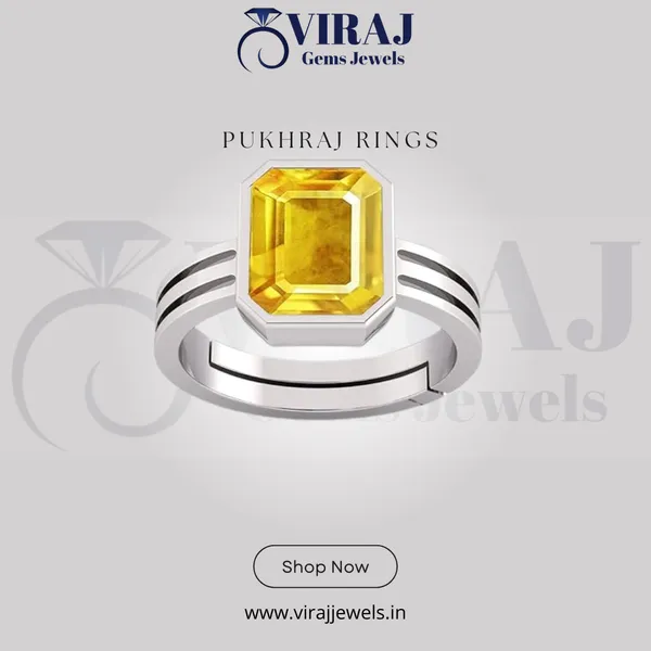 Yellow_Pukhraj_Created_Sapphire_Gemstone_Gold_Plated_Ring_For_Men_&_Women_From_4.25_Ratti_To_20.25_Ratti