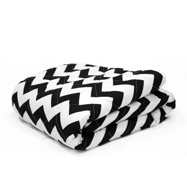 Abstract_Single_Comforter_for_Mild_Winter_(Polyester,_Black,_White)