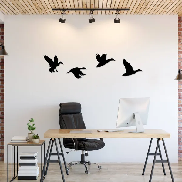 Wooden_Wall_Art_for_Home_Decoration__|_Ducks__|_Black