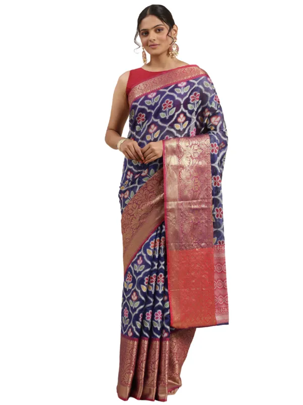 Blue_Art_Silk_Banarasi_Sarees_For_Women