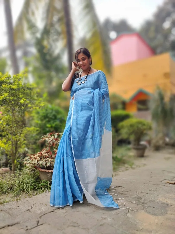 Sky_Blue_Cotton_Silk_Semi_Maheshwari_Zari_Weaving_Handloom_Saree