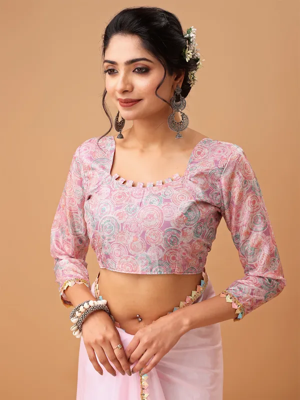 Pink_Jimmy_Choo_Satin_Saree_With_Unstitched_Blouse_For_Women