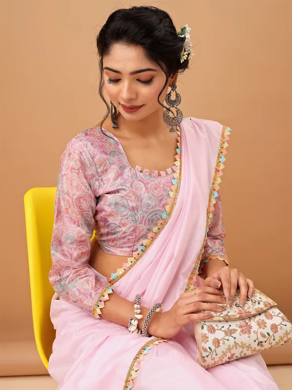Pink_Jimmy_Choo_Satin_Saree_With_Unstitched_Blouse_For_Women