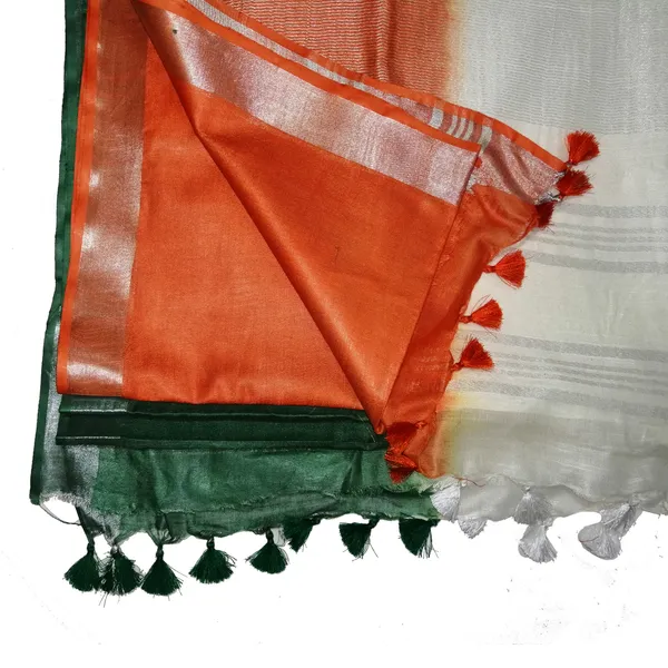 Republic_Day_/_Independence_Day_Special_Linen_Cotton_Blend_Bhagalpuri_Handloom_Tricolor_Flag_Saree