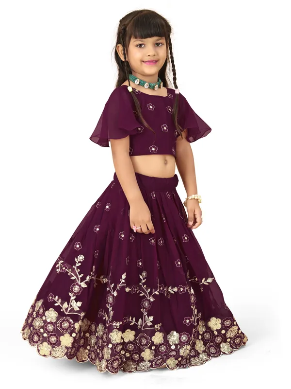 Purple_Sequins_Embroidered_Georgette_Silk_Lehenga_Choli_Set_For_Girls