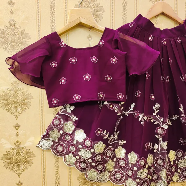 Purple_Sequins_Embroidered_Georgette_Silk_Lehenga_Choli_Set_For_Girls