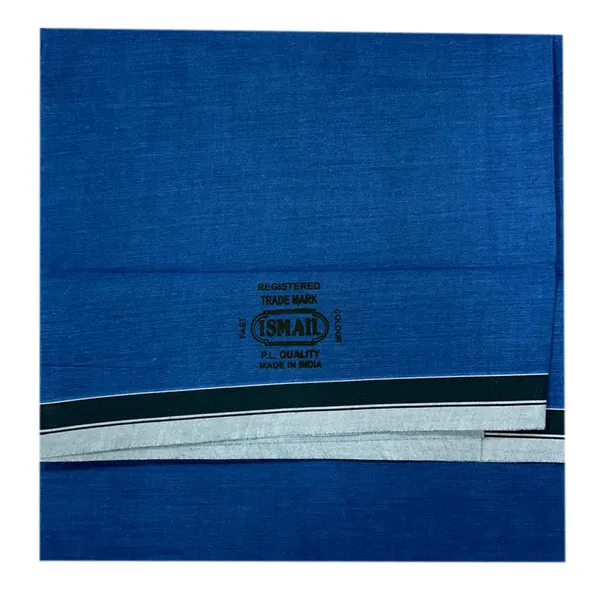 100%_Pure_Cotton_ISMAIL_Solid_Blue_Lungi_-_2.05_Mtrs