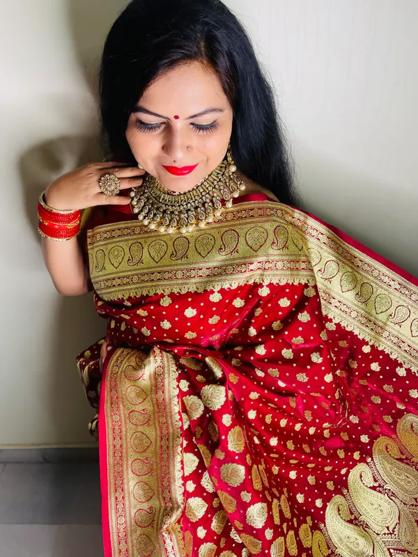 Maroon_Satin_Silk_Banarasi_Sarees_For_Women