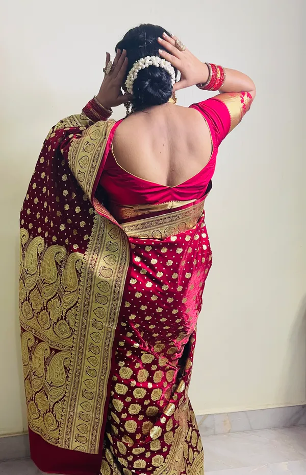 Maroon_Satin_Silk_Banarasi_Sarees_For_Women