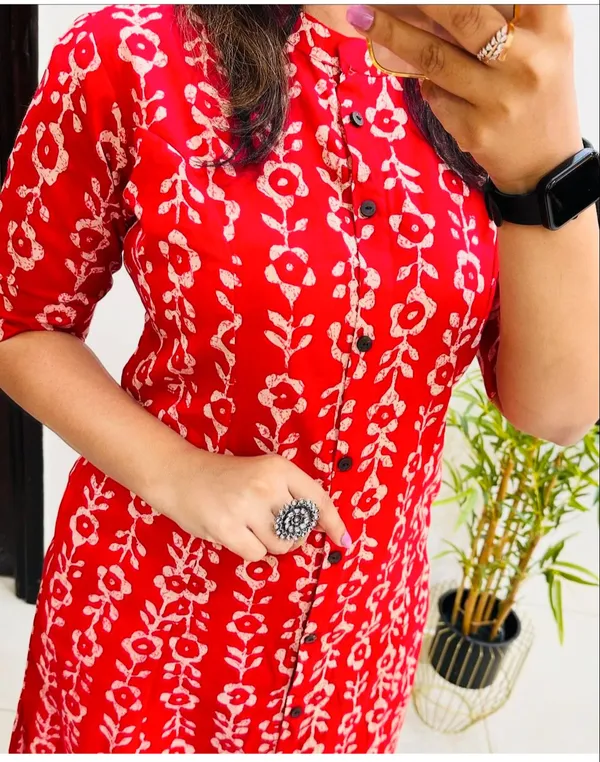 Pure_Cotton_Red_Kurta_and_Pants_with_White_Design