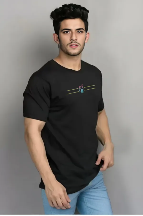Black_Printed_Half_Sleeve_Cotton_T-Shirt_For_Men