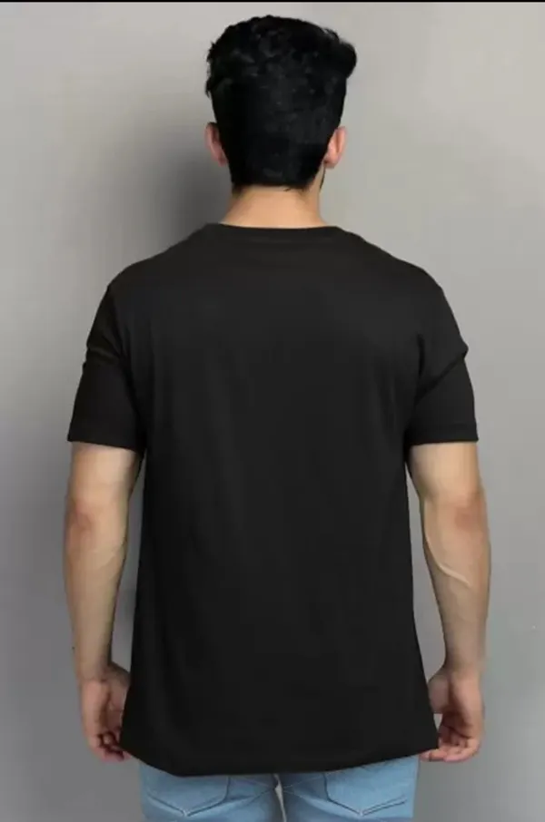 Black_Printed_Half_Sleeve_Cotton_T-Shirt_For_Men