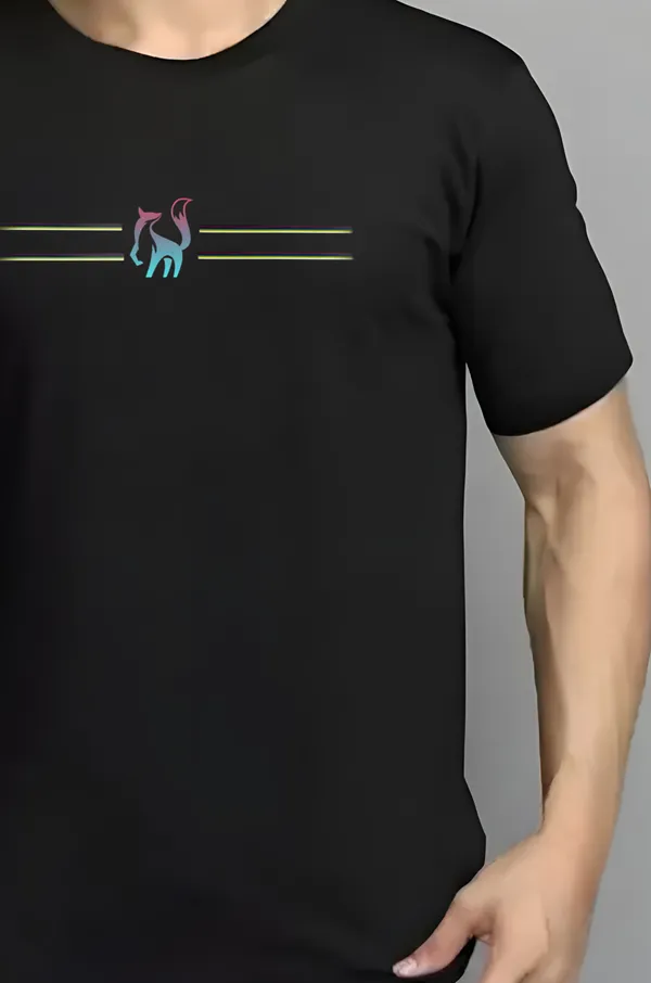 Black_Printed_Half_Sleeve_Cotton_T-Shirt_For_Men