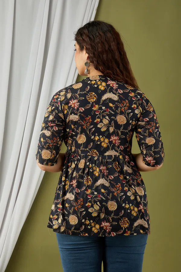 Multi_Color_Fancy_Top_For_Women_Pure_Cotton_Casual