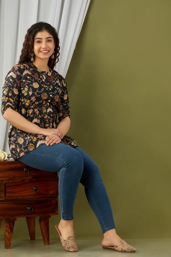 Multi_Color_Fancy_Top_For_Women_Pure_Cotton_Casual