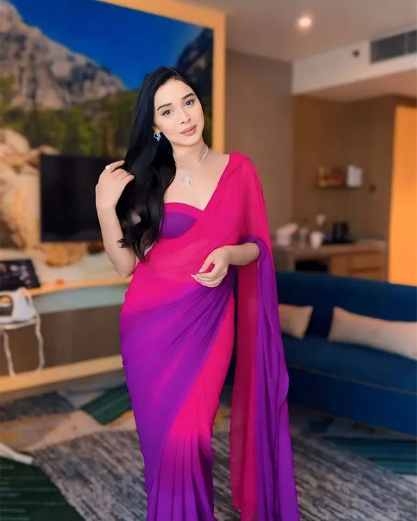 Pink_And_Purple_Colour_1-Minute_Ready_To_Wear_Georgette_Saree_With_Blouse_Piece