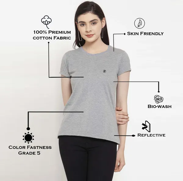 Pack_of_2_White_&_Grey_Cotton_Round_Neck_Short_Sleeves_T-Shirt_For_Women