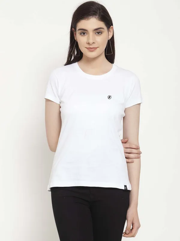 Pack_of_2_White_&_Grey_Cotton_Round_Neck_Short_Sleeves_T-Shirt_For_Women