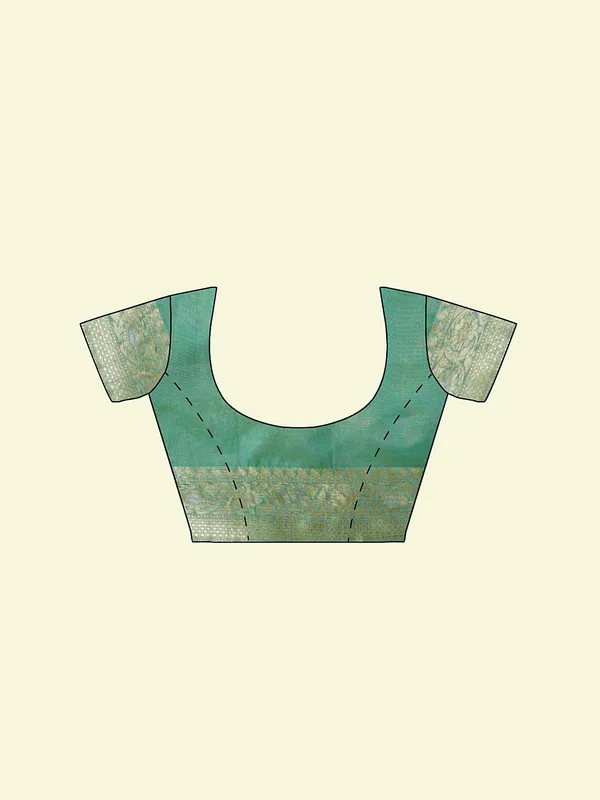 Sea_Green_Cotton_Silk_Banarasi_Sarees_For_Women