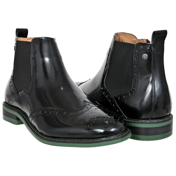 Black_Brush-Off_Leather_Brogues_Mid_Top_Blocked_Heel_Regular_Boots