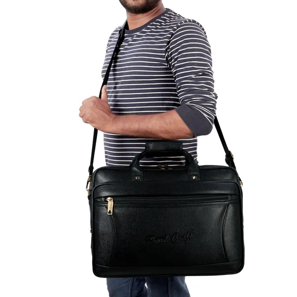 Men_Black_PU_Leather_Finish_Laptop_Messenger_Bag
