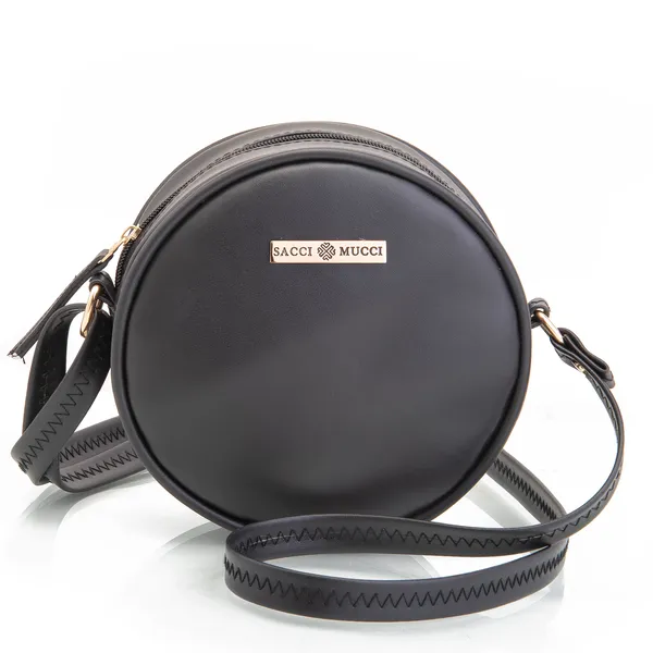 Black round sling bag online