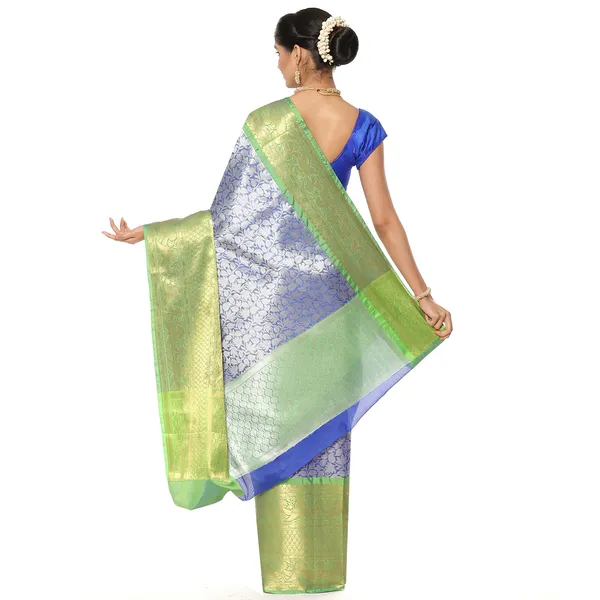 Blue_Kanchi_Silk/Brocade_Banarasi_Sarees_For_Women