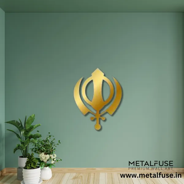 Metal_Wall_Art_for_Home_Decoration__|_Khanda_Sahib__|_Gold