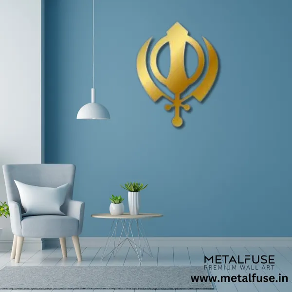 Metal_Wall_Art_for_Home_Decoration__|_Khanda_Sahib__|_Gold