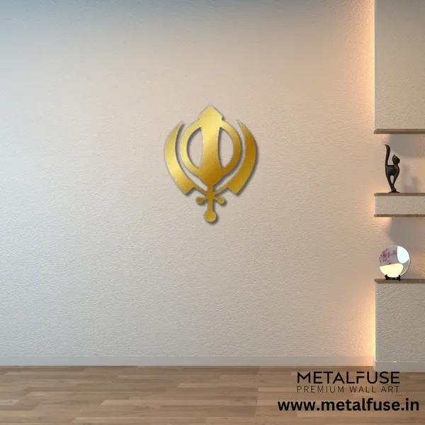 Metal_Wall_Art_for_Home_Decoration__|_Khanda_Sahib__|_Gold