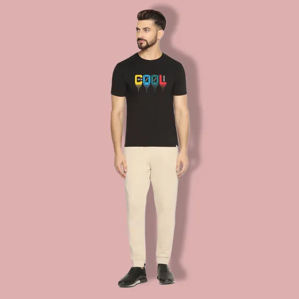 Black_Printed_Half_Sleeve_Cotton_T-Shirt_For_Men