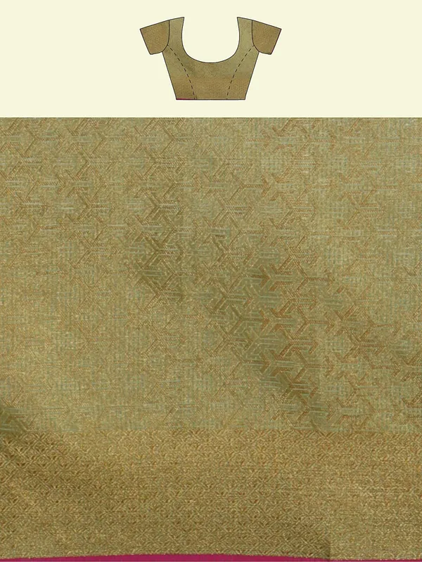 Green_Cotton_Blend_Banarasi_Sarees_For_Women