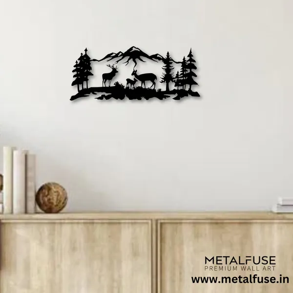 Metal_Wall_Art_for_Home_Decoration__|_Deer_Grazing__|_Black